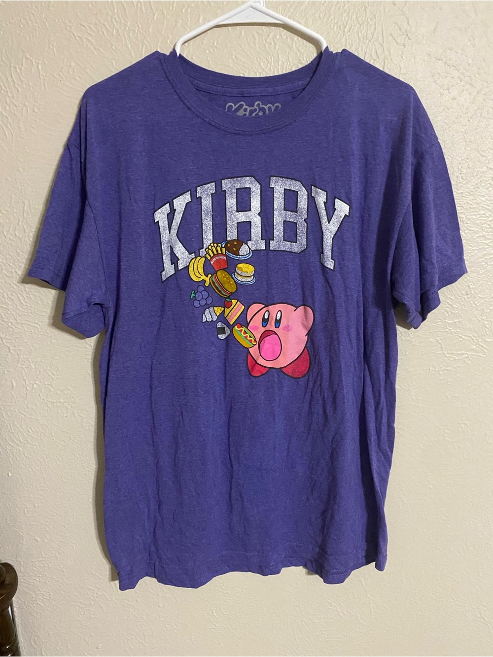 Nintendo Kirby Graphic Tee in Purple with Pink Character
